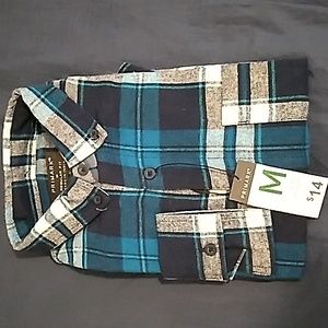 NWT Men's Primark flannel plaid shirt long sleeve size M